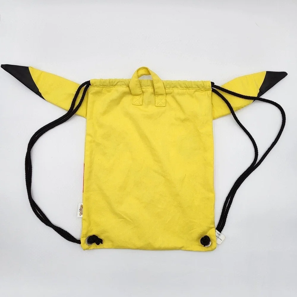 Pokemon Pikachu Drawstring Backpack Bag 2011 Nintendo Yellow Character Sack
